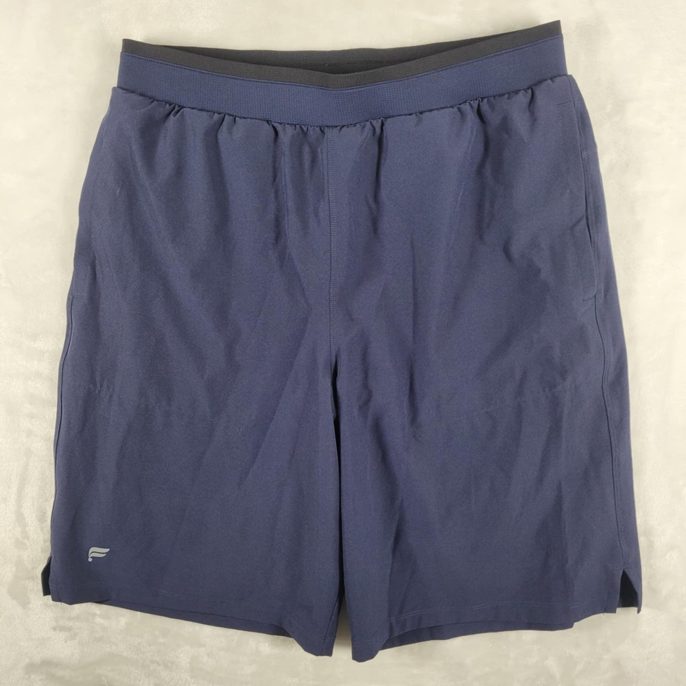 Fabletics The Fundamental Short II Men's‎ Medium Blue Unlined Drawstring Run Gym